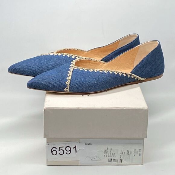 Gabriela Hearst Avner Denim Stitch Ballerina Flats size 38 - Picture 11 of 13